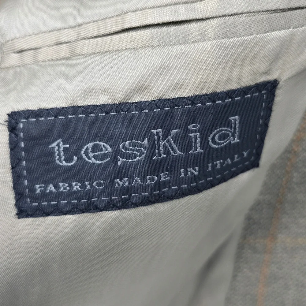 Lord West Blazer Teskid Fabric Made in Israel Plaid Brown Sport Coat Men 40-42‎